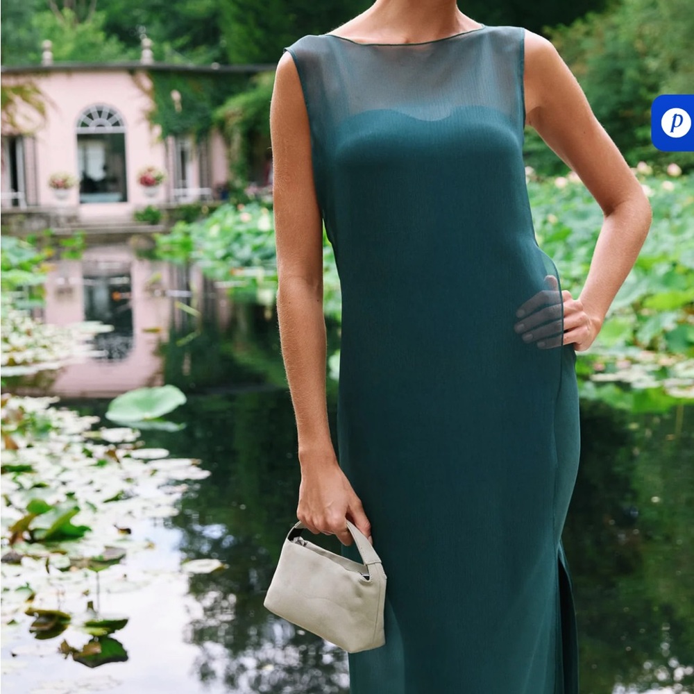 Chic Sleeveless Teal Maxi Dress